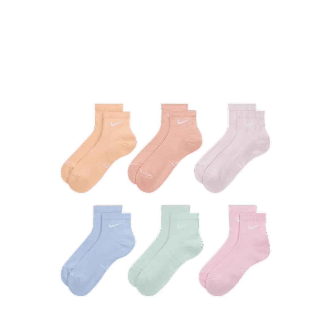 Nike EVERYDAY ELEVATED ANKLE SOCKS MULTI-COLOR