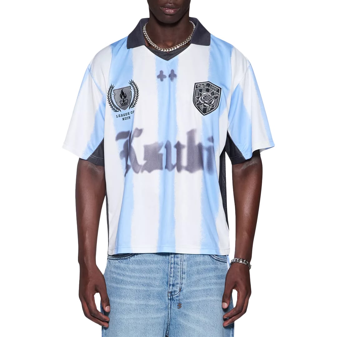 Ksubi OFFSIDE DUKE SS JERSEY ICE STRIPE