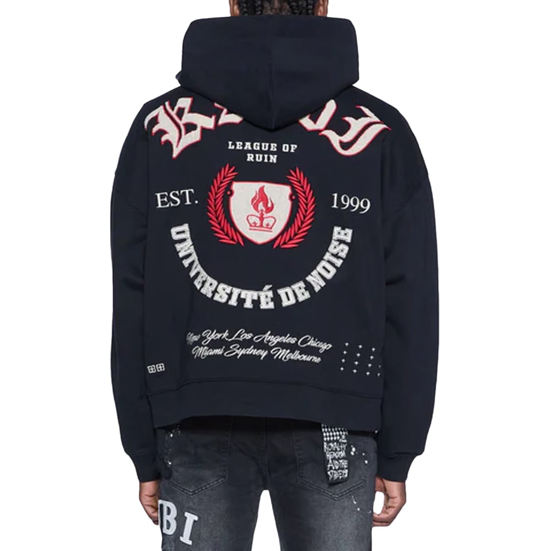 Ksubi LEAGUE EKCESS ZIP HOODIE JET BLACK
