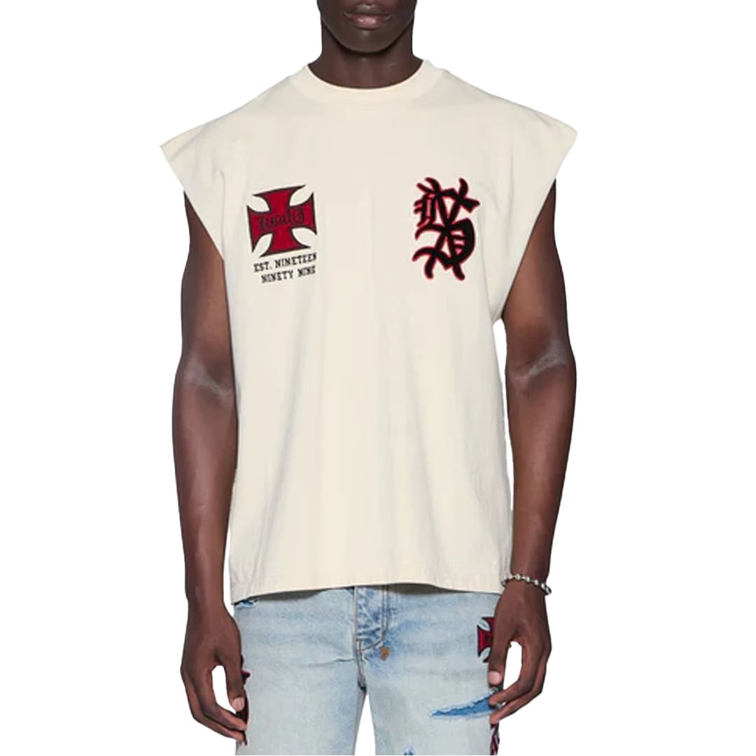 Ksubi LEAGUE EKCESS CUT OFF T-SHIRT DESERT