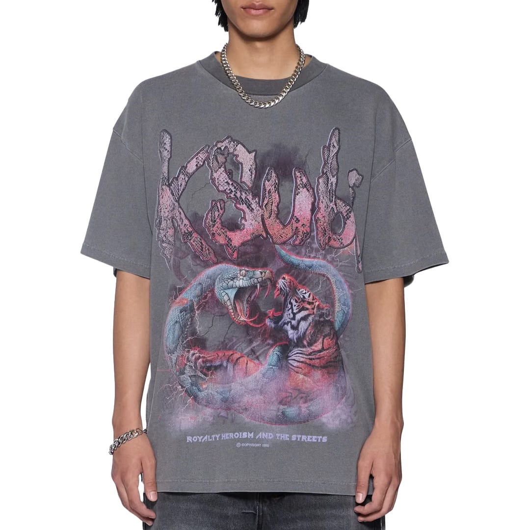 Ksubi KNOTTED EKCESS SS T-SHIRT CHARCOAL
