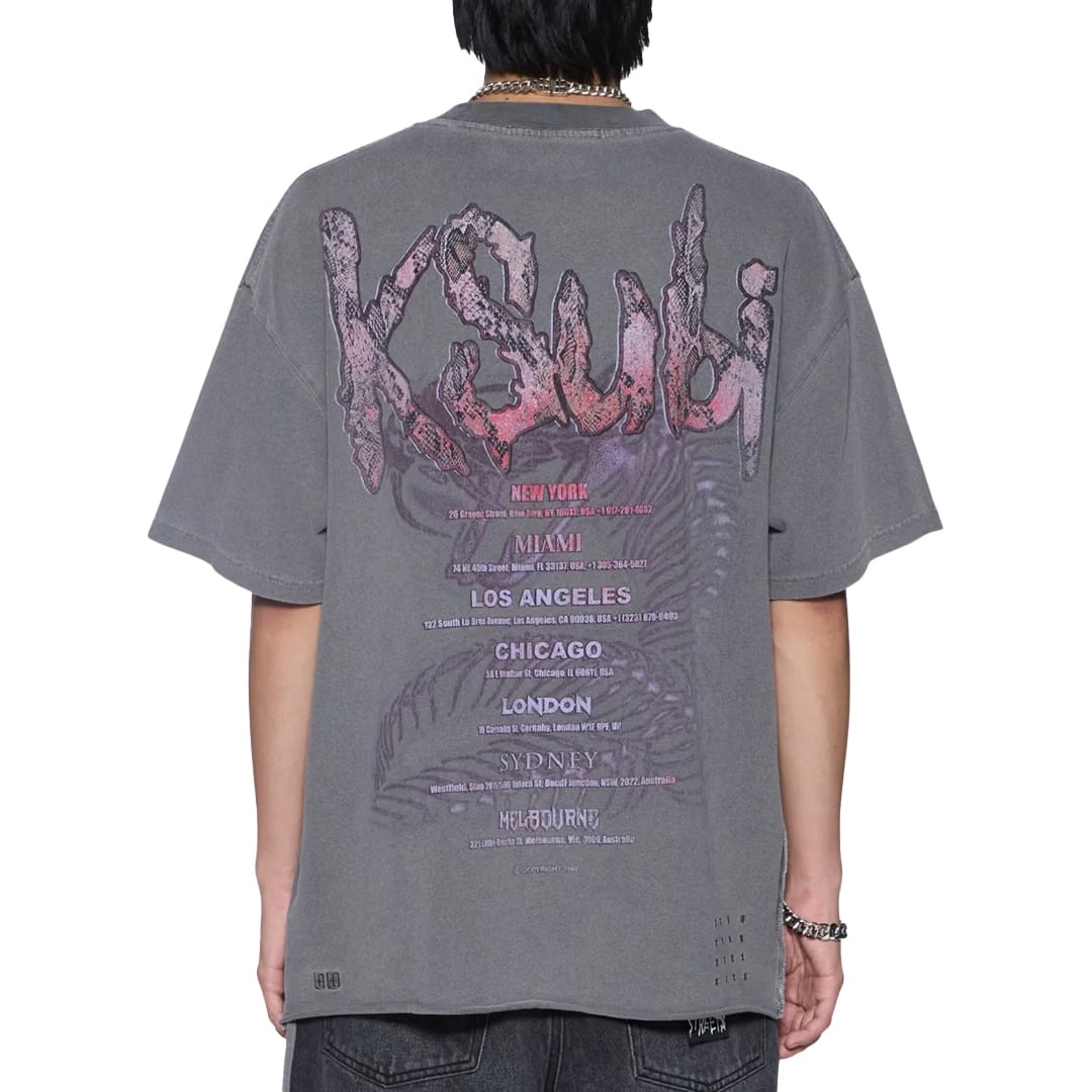 Ksubi KNOTTED EKCESS SS T-SHIRT CHARCOAL