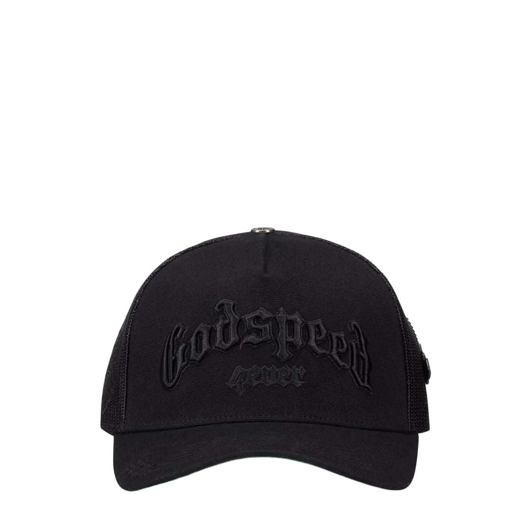 GODSPEED GS FOREVER TRUCKER HAT VANTA BLACK