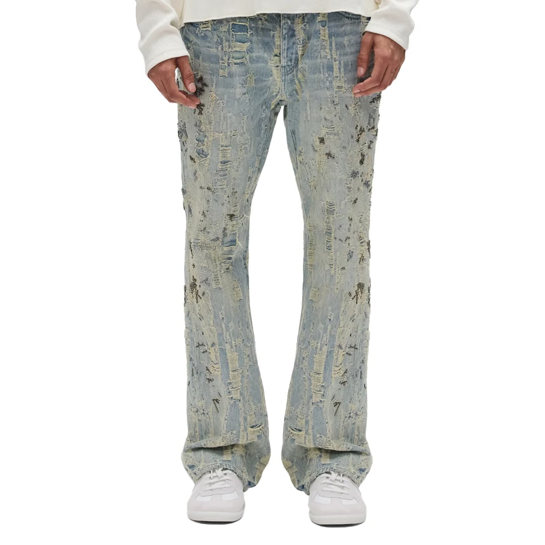 Purple Brand BEAD SPLATTER DESTROYED JEANS