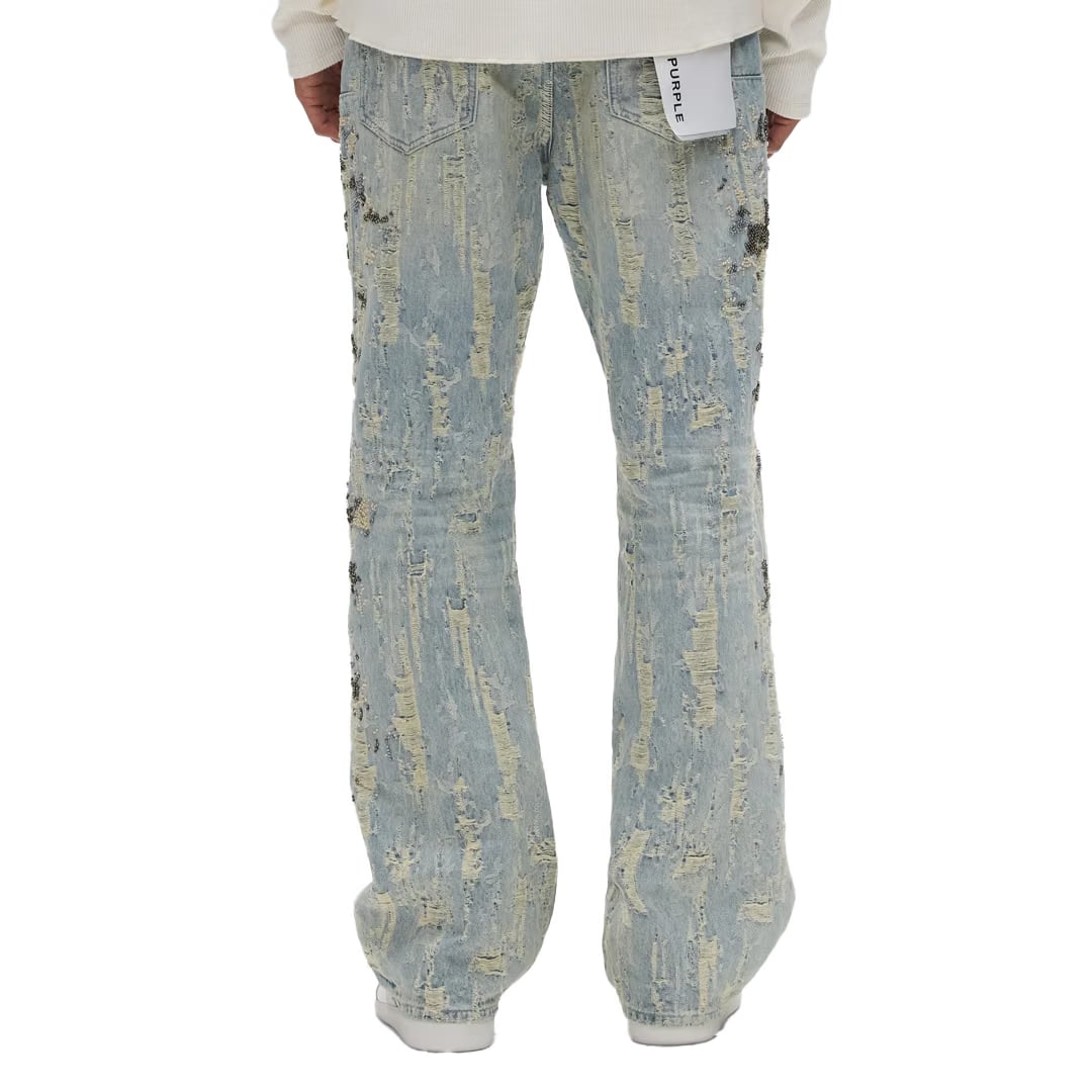 Purple Brand BEAD SPLATTER DESTROYED JEANS