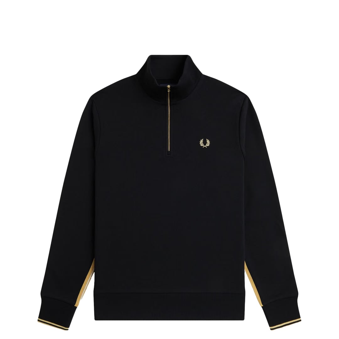 Fred Perry STRIPE TAPE HALF ZIP SWEATSHIRT