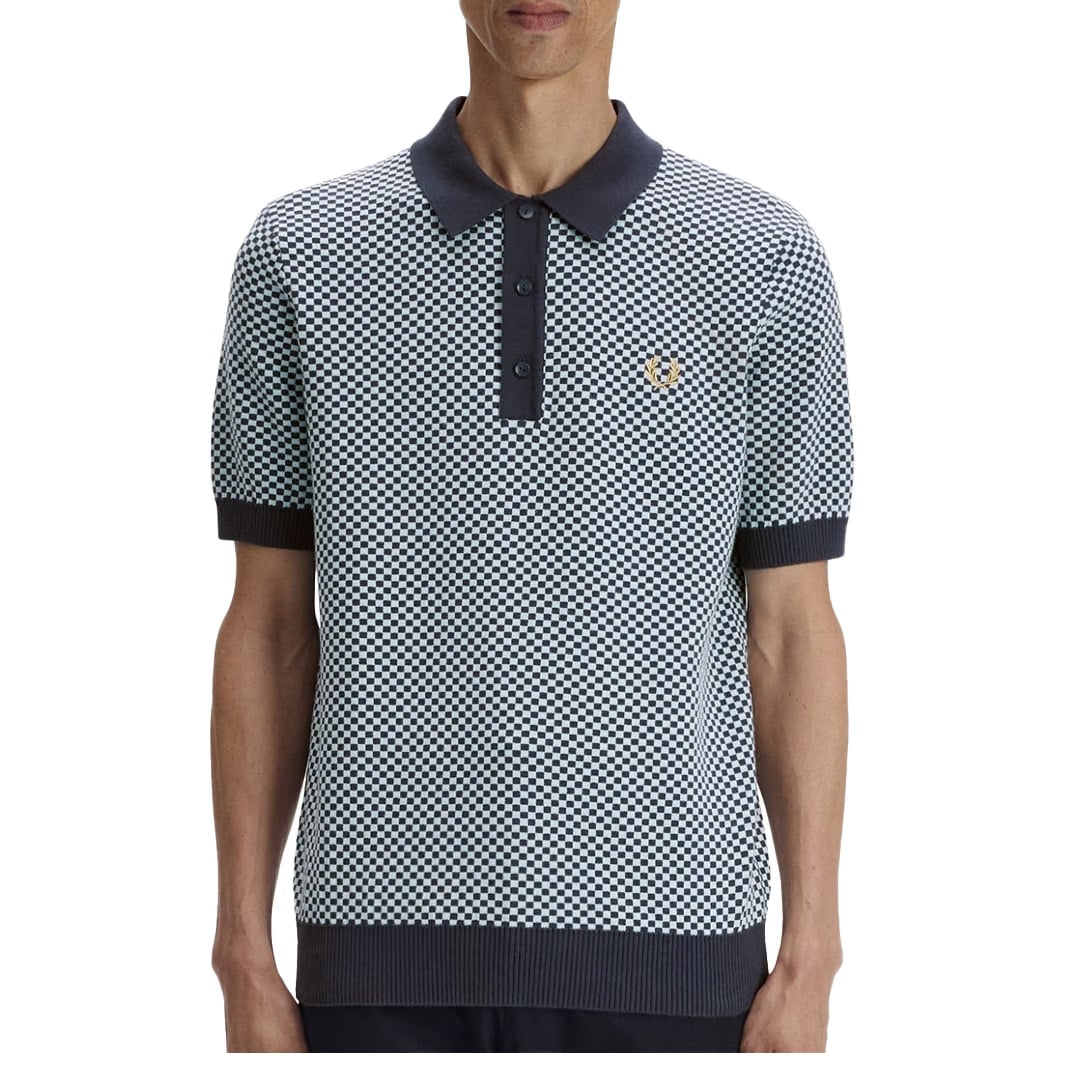 Fred Perry CHEQUERBOARD KNITTED SHIRT
