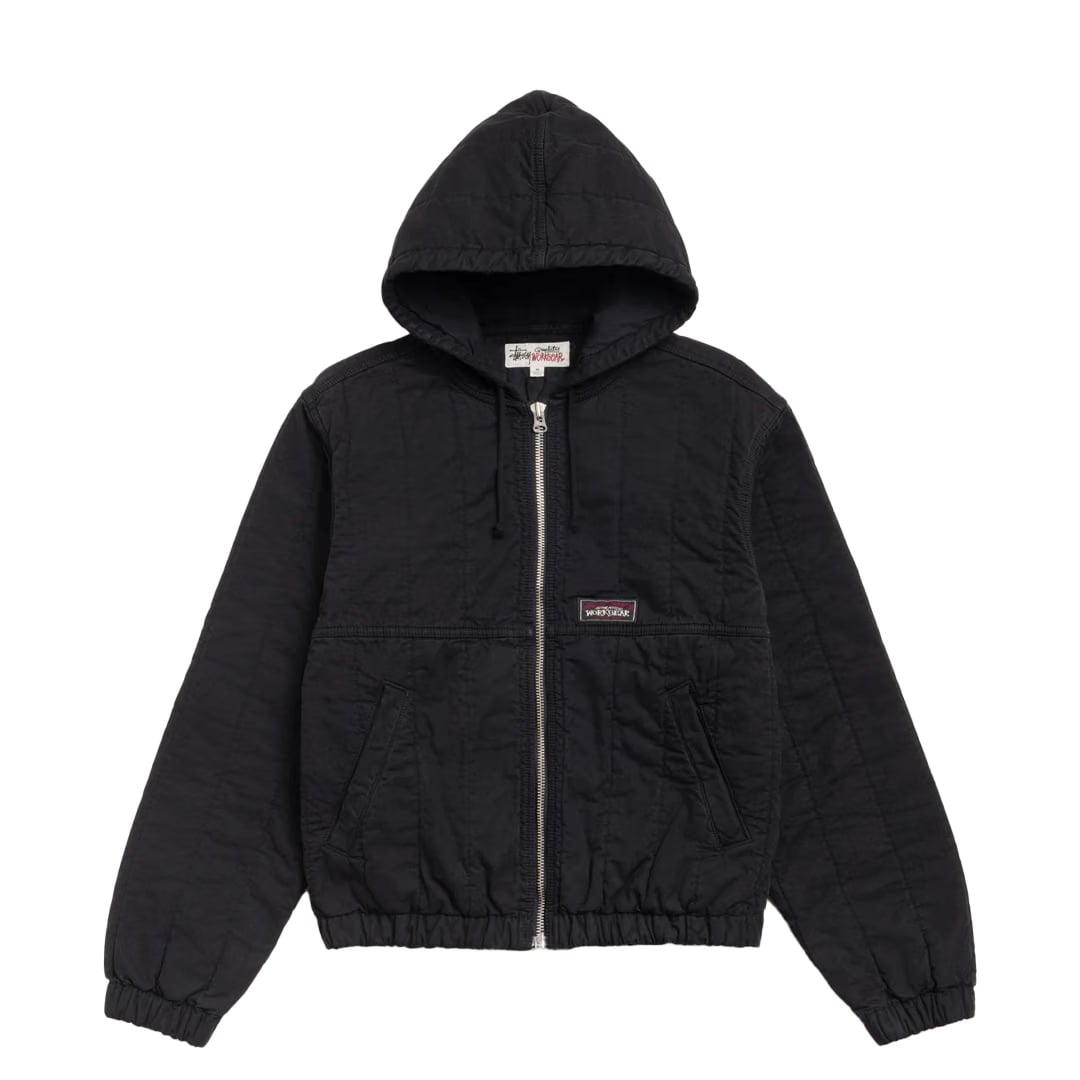 Stussy QUILTED CANVAS WORK JACKET BLACK