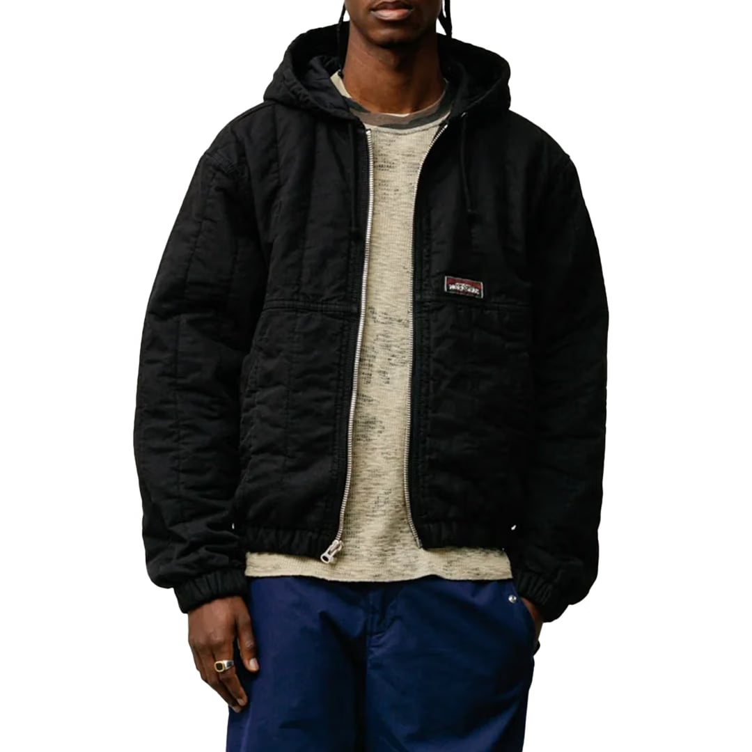 Stussy QUILTED CANVAS WORK JACKET BLACK