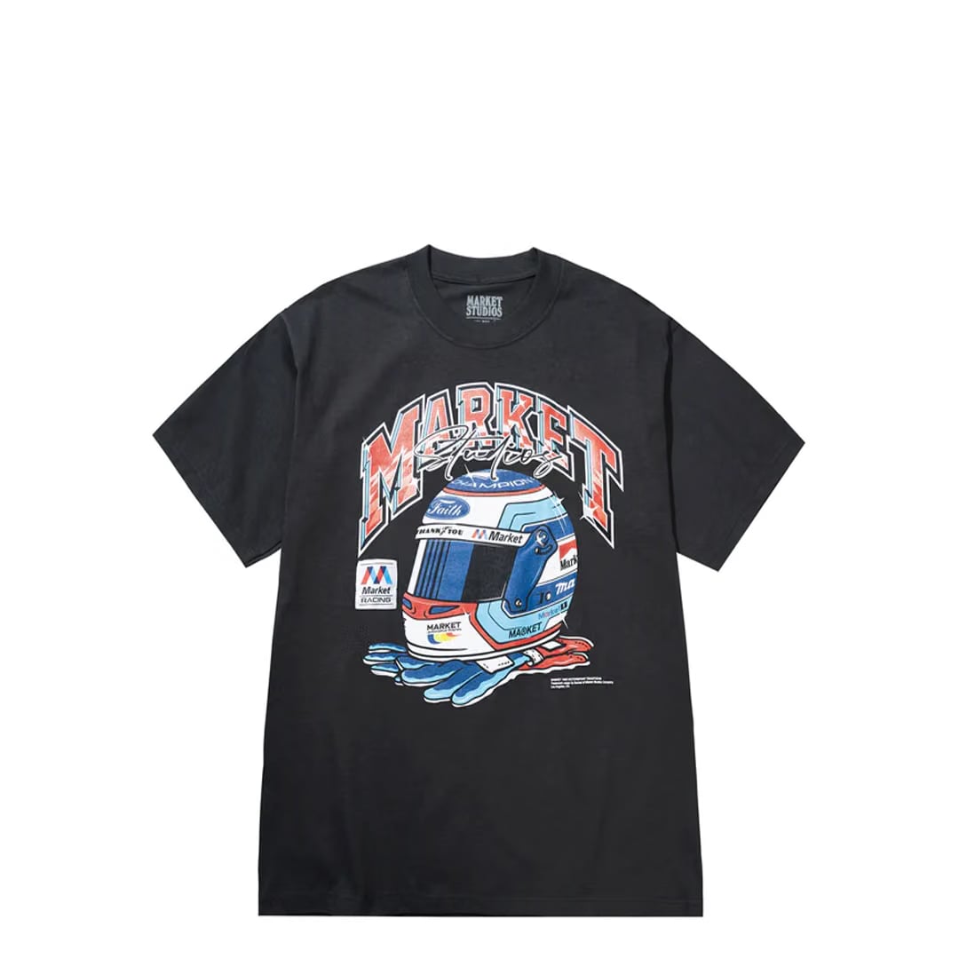 MARKET RACING HELMET T-SHIRT BLACK