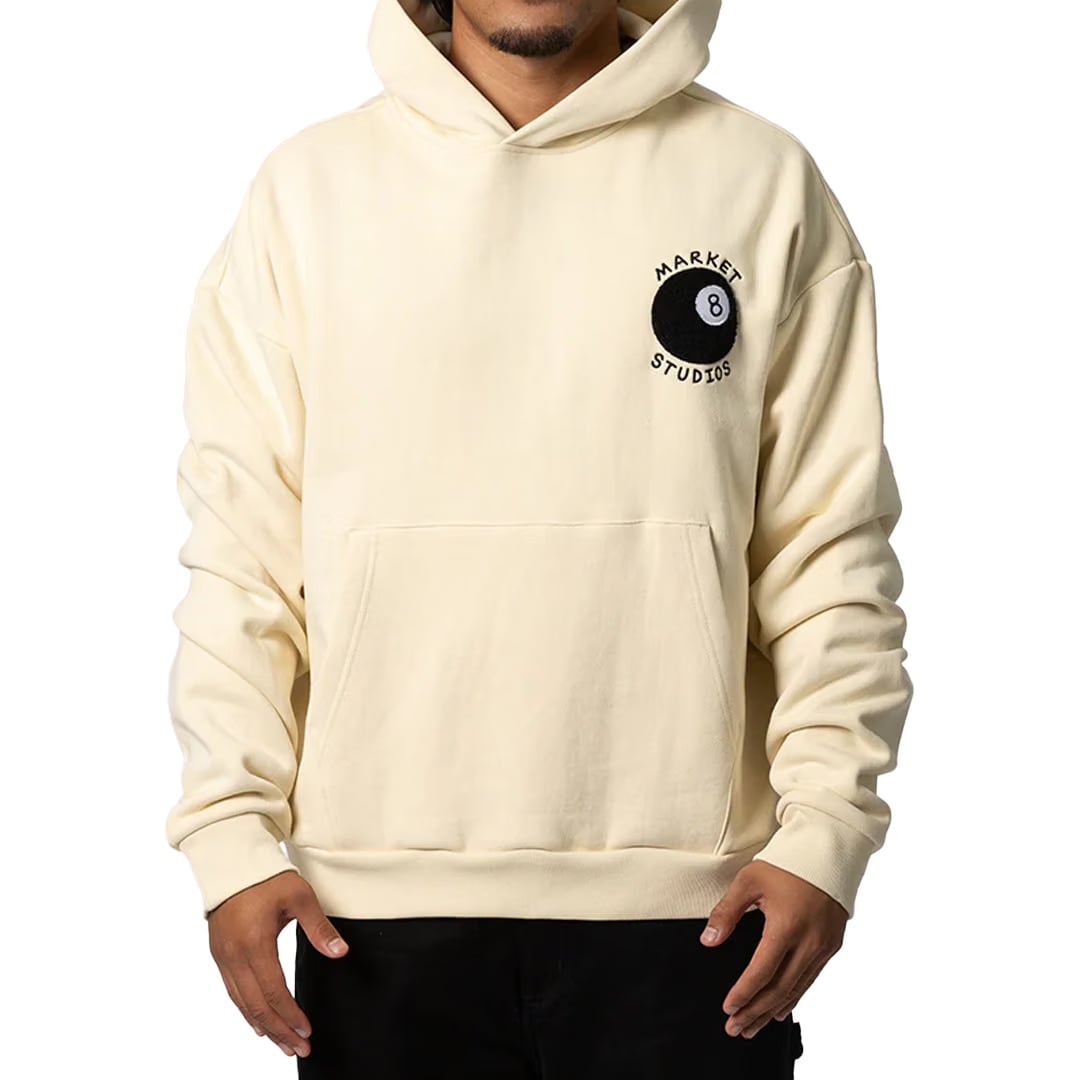 MARKET EIGHT BALL HOODIE WOOD ASH