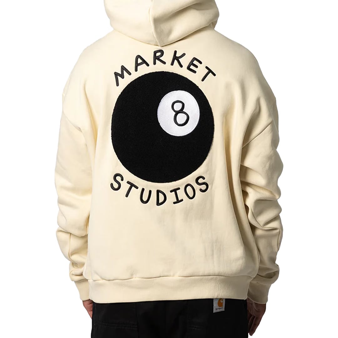 MARKET EIGHT BALL HOODIE WOOD ASH