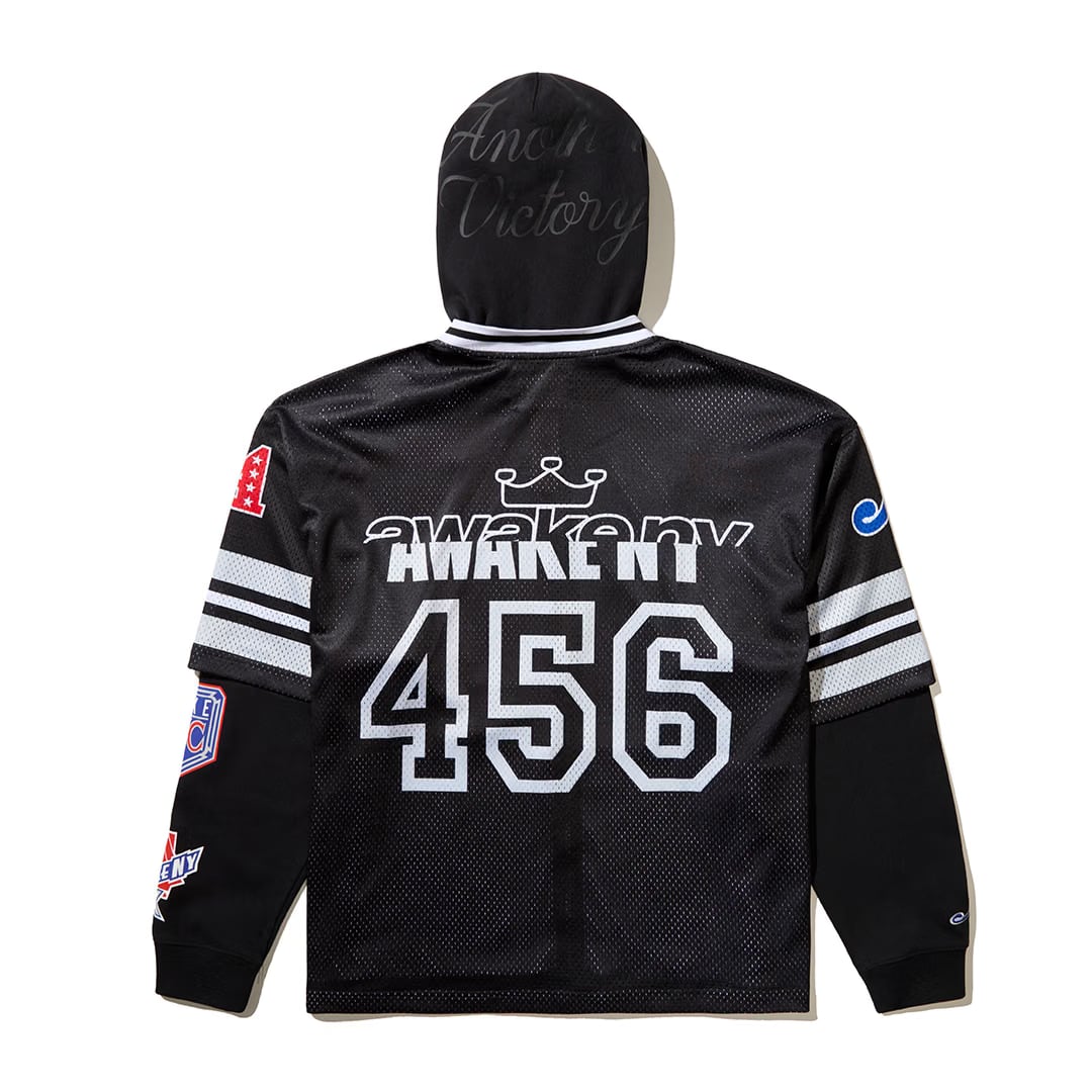 Awake NY HEADCRAMP CHAMPS JERSEY ZIP UP BLACK