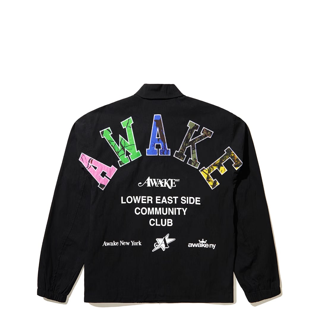 Awake NY L.E.S COMMUNITY COACHES JACKET BLACK