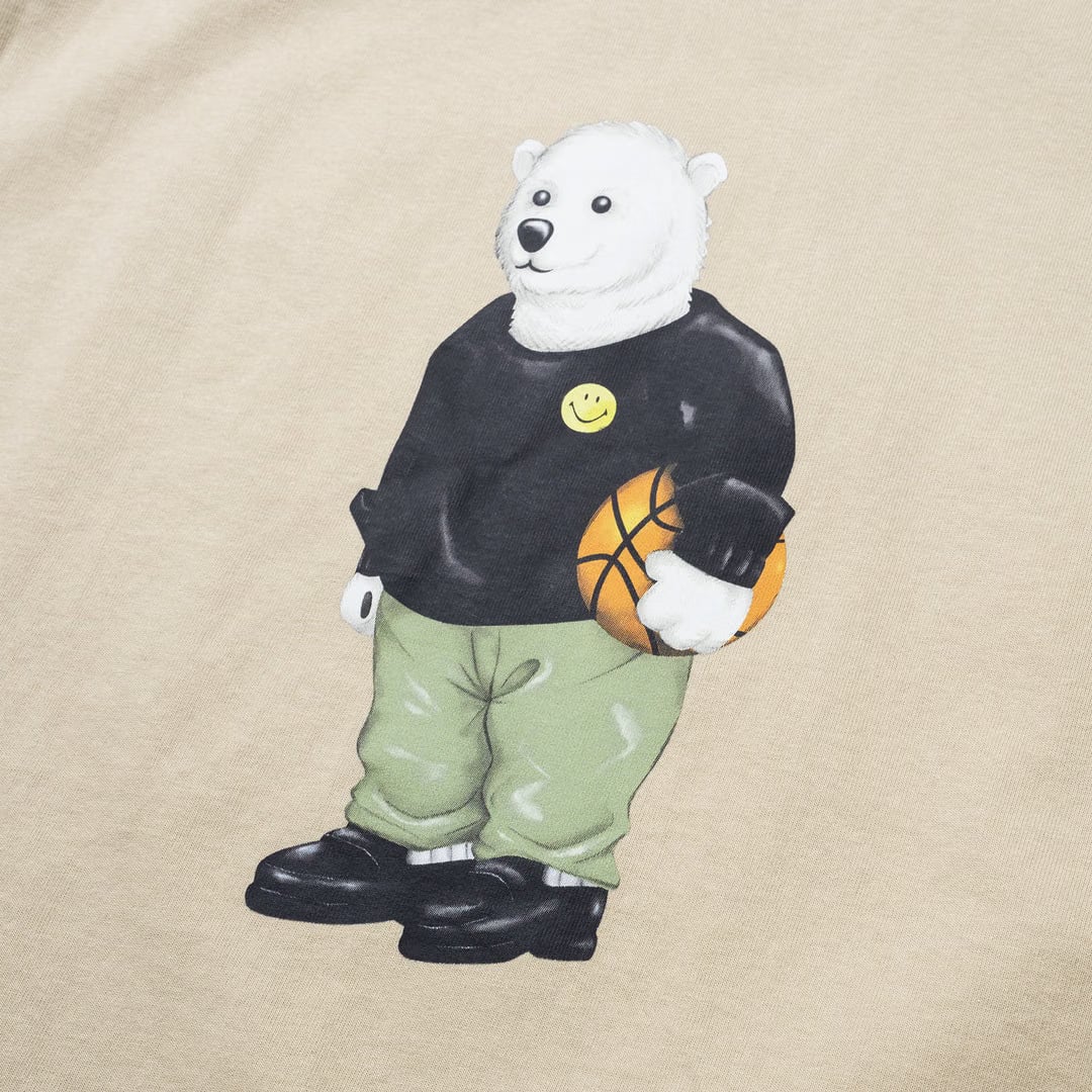 MARKET SMILEY POLAR BEAR T-SHIRT WOOD ASH