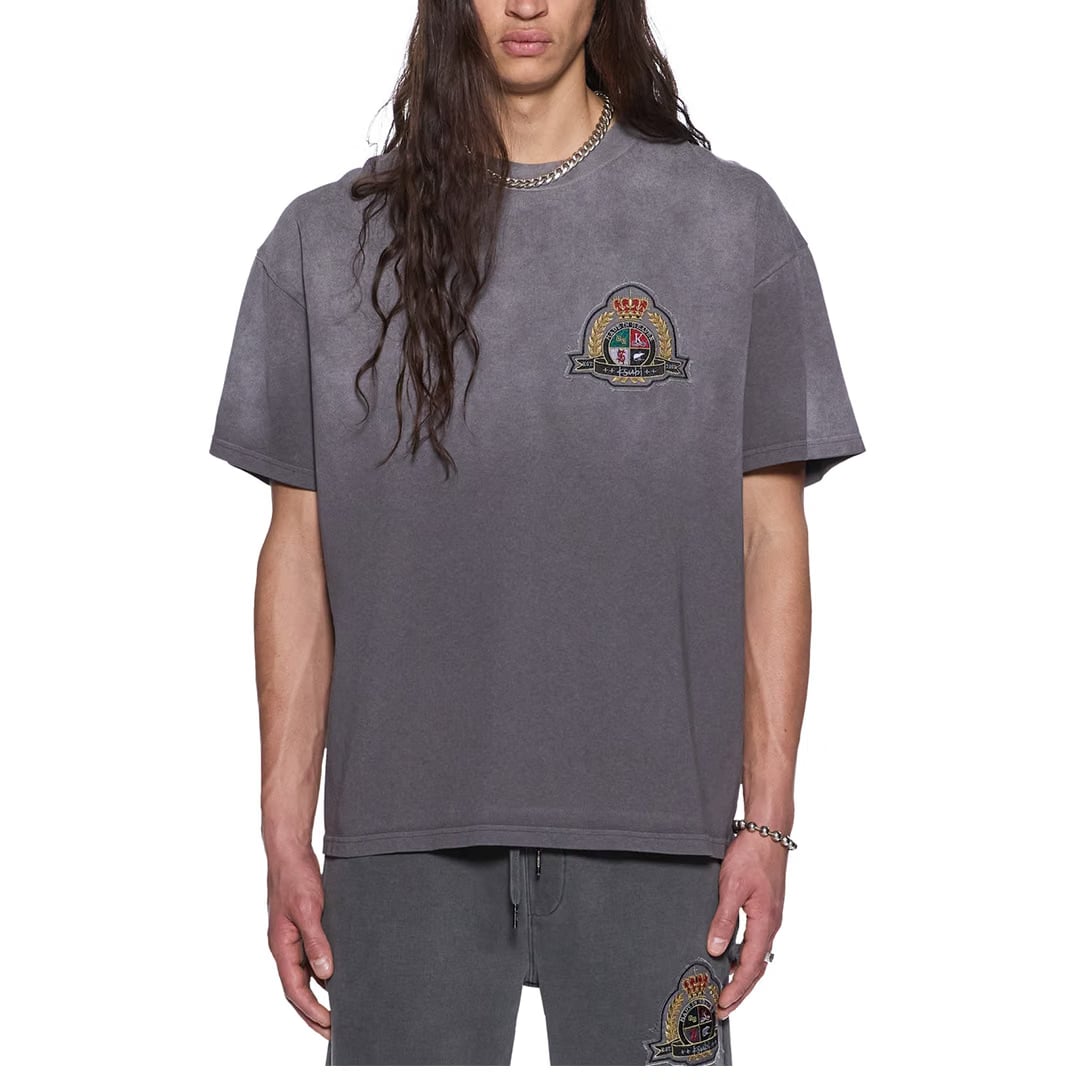 Ksubi KREST EKCESS SHORT SLEEVE TEE CHARCOAL