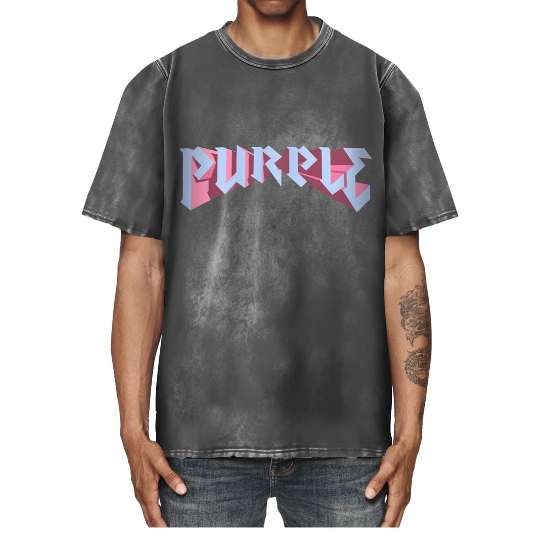 Purple Brand HEAVYWEIGHT JERSEY SHORT SLEEVE TEE BLACK BEAUTY