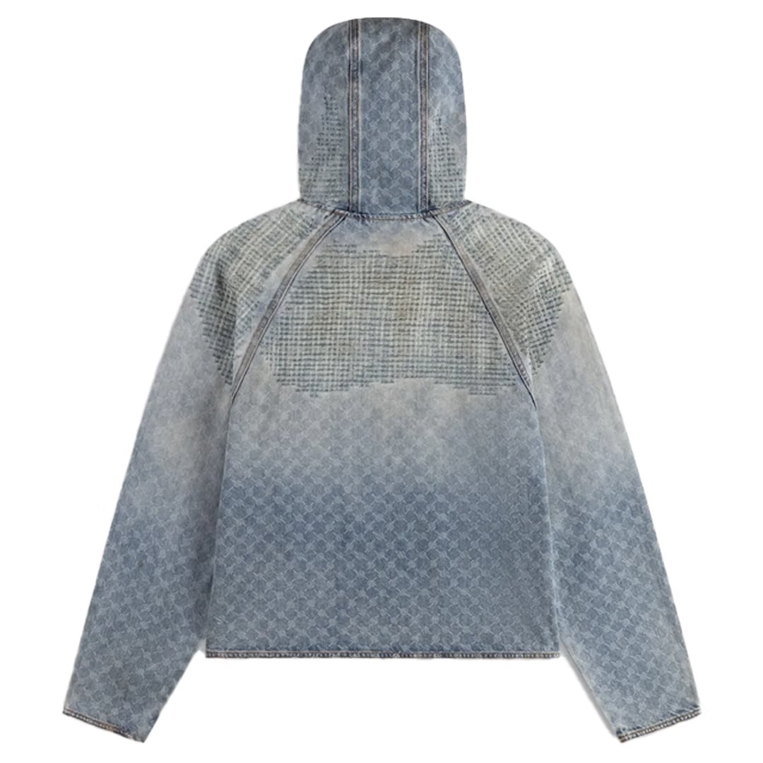 Daily Paper DESTROYED DENIM HOODIE BLUE