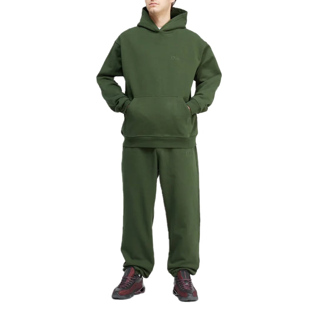 Dime CLASSIC SMALL LOGO HOODIE FOREST GREEN