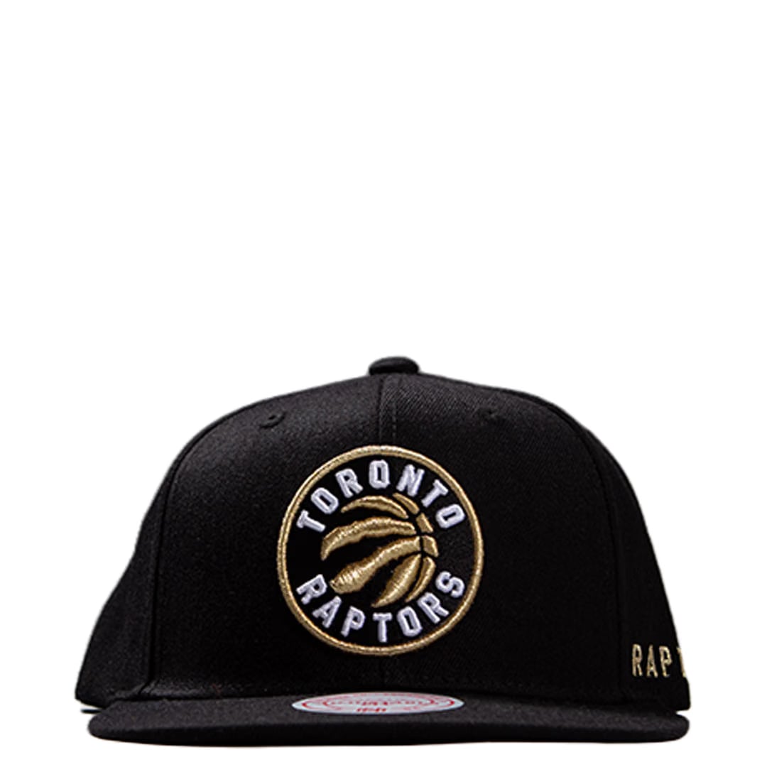 Mitchell & Ness NBA TORONTO RAPTORS METALLIC GOLD LOGO SNAPBACK