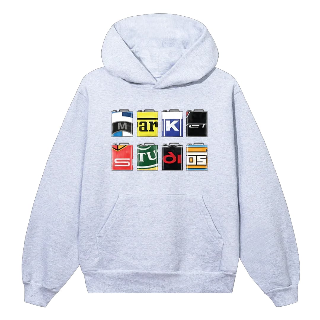 MARKET OIL CAN HOODIE ASH GREY