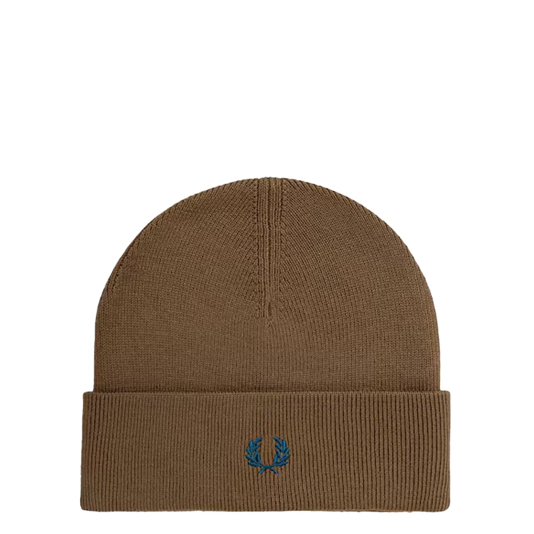 Fred Perry CLASSIC BEANIE BROWN/DARK PETROL