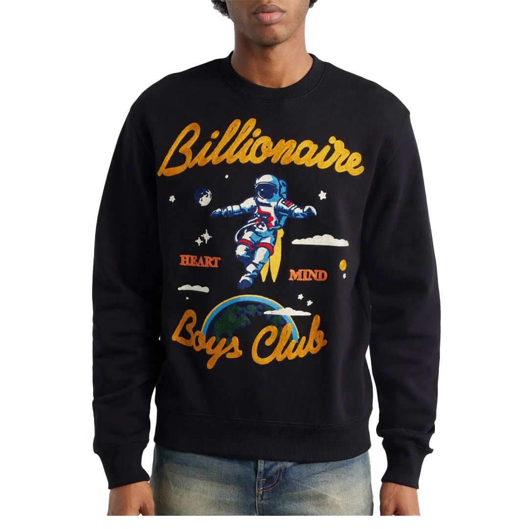 Billionaire Boys Club JET SET EMBROIDERED GRAPHIC SWEATSHIRT