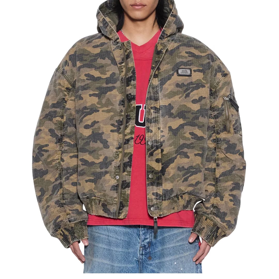 Ksubi PLATED BOMBER JACKET CAMO