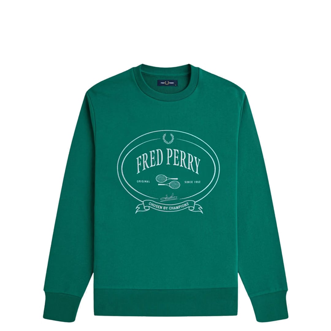 Fred Perry CHOSEN BY CHAMPIONS SWEATER SPORT GREEN