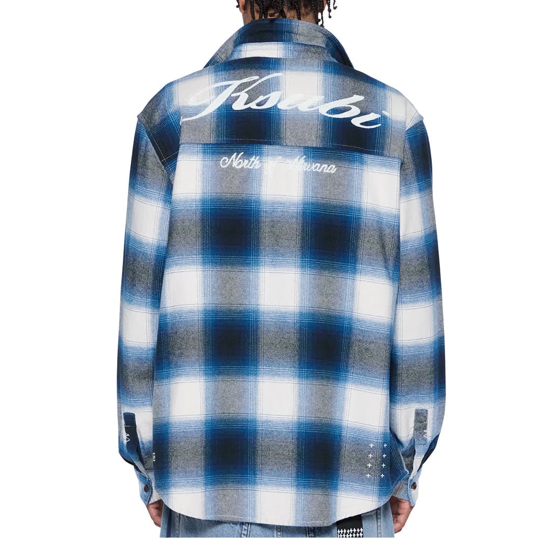 Ksubi ROSEBOWL LONG SLEEVE SHIRT SALTED BLUE
