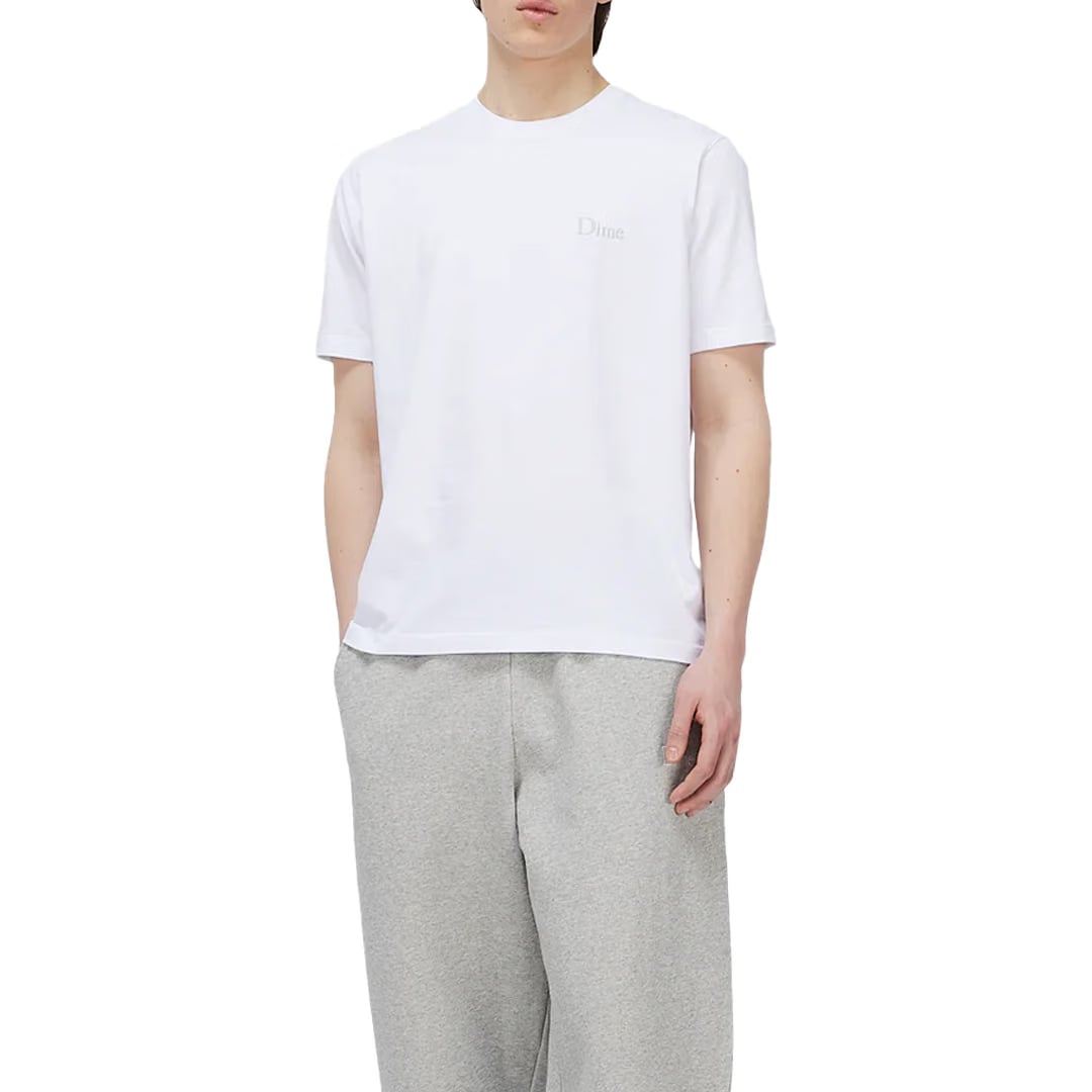 Dime CLASSIC SMALL LOGO T-SHIRT WHITE
