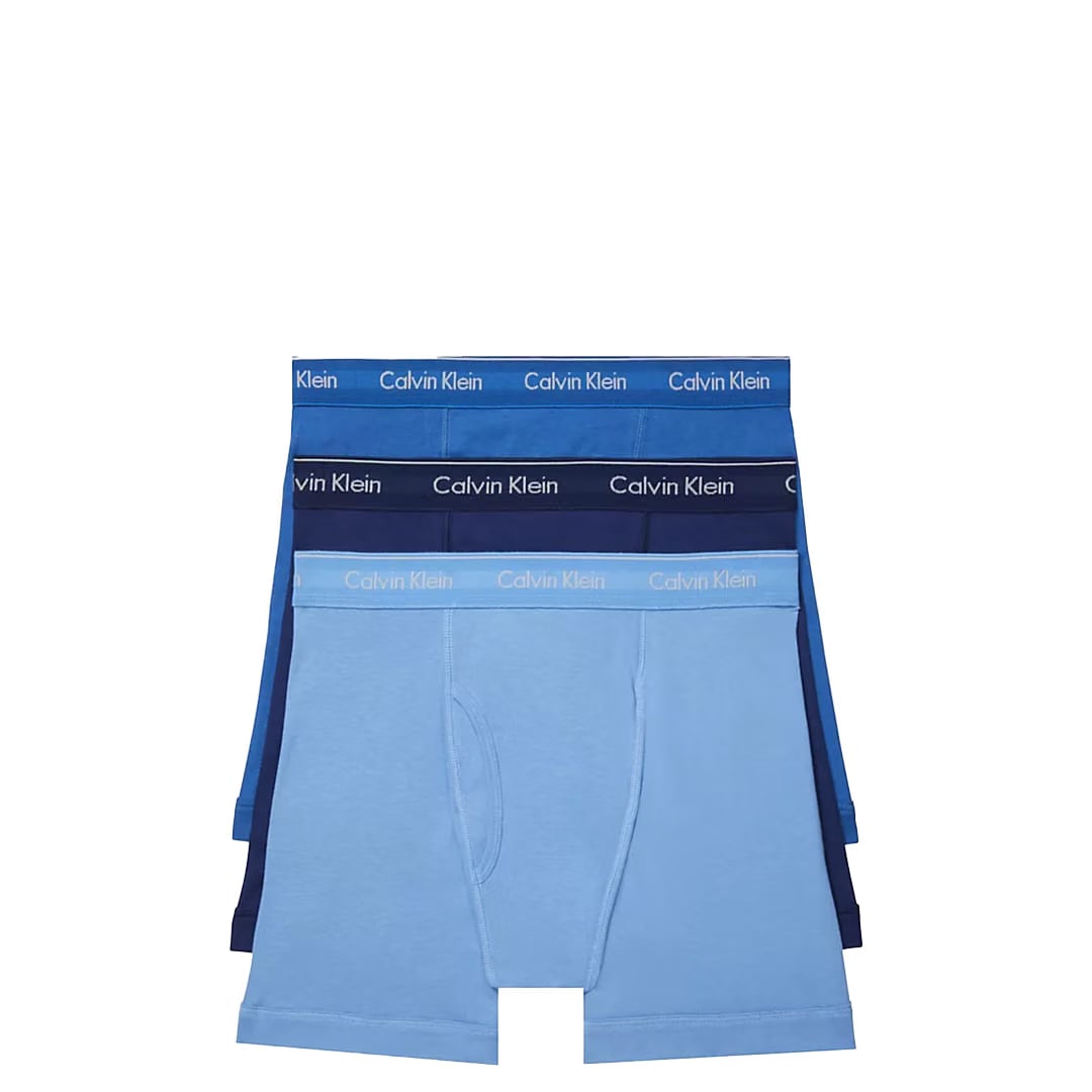 Calvin Klein 3-PACK CLASSIC FIT BOXER BRIEFS BLUE