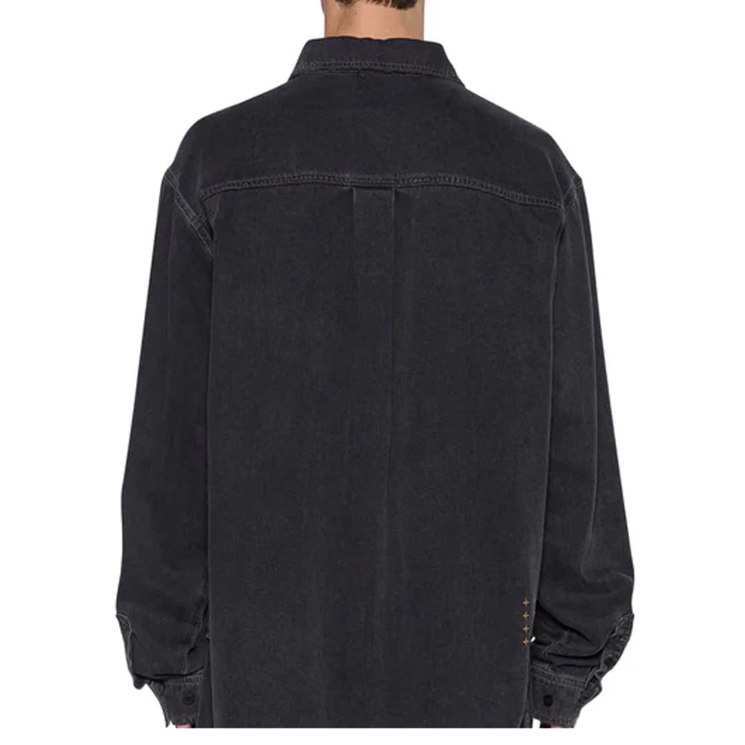 Ksubi VULTURE DENIM LONG SLEEVE SHIRT BAXTER BLACK