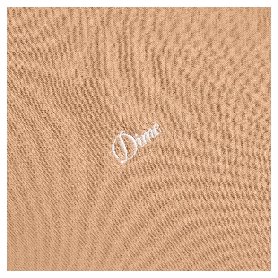 Dime CURSIVE SMALL LOGO HOODIE HAZELNUT