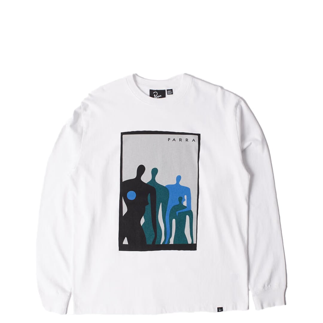 parra THE VISITORS LONG SLEEVE T-SHIRT WHITE