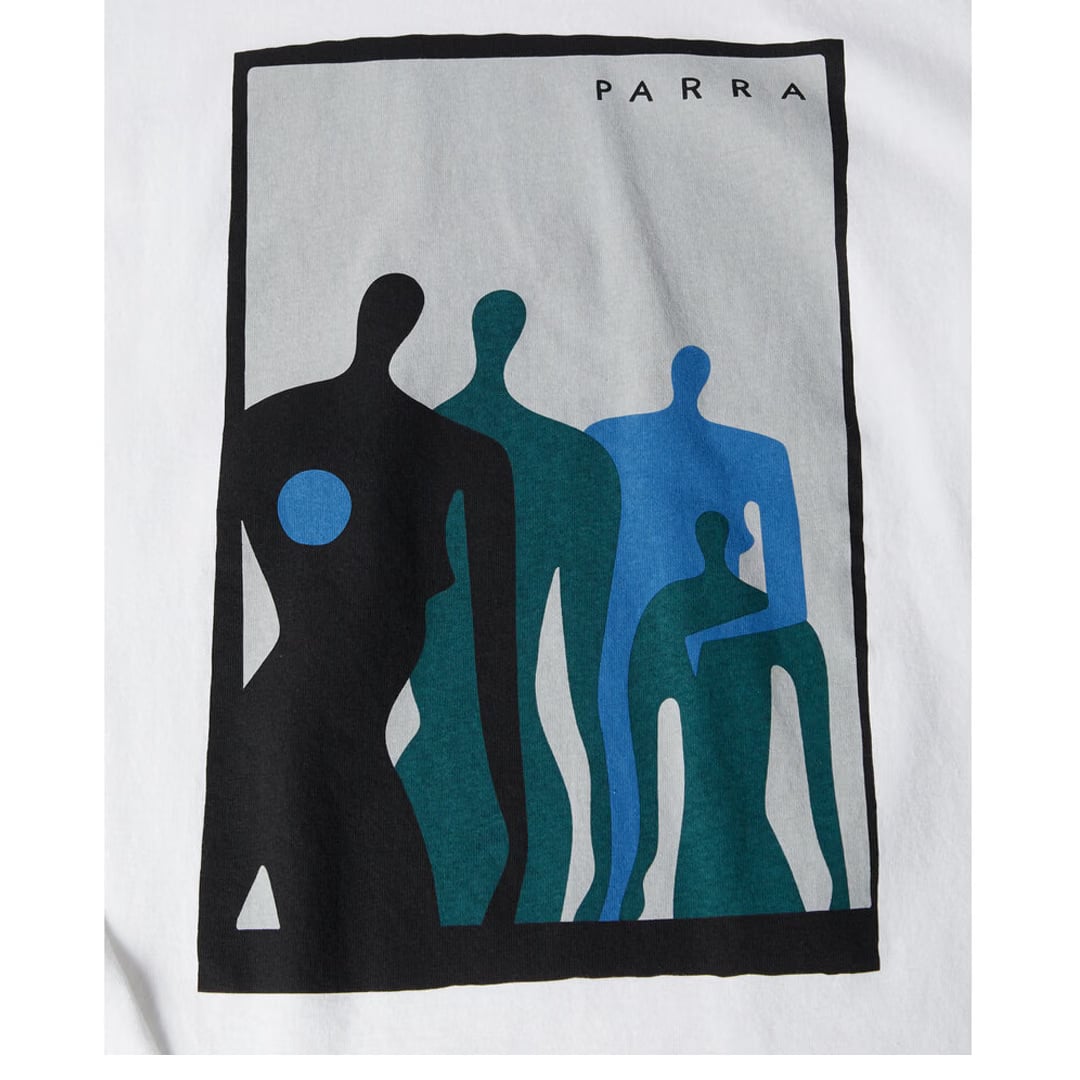 parra THE VISITORS LONG SLEEVE T-SHIRT WHITE