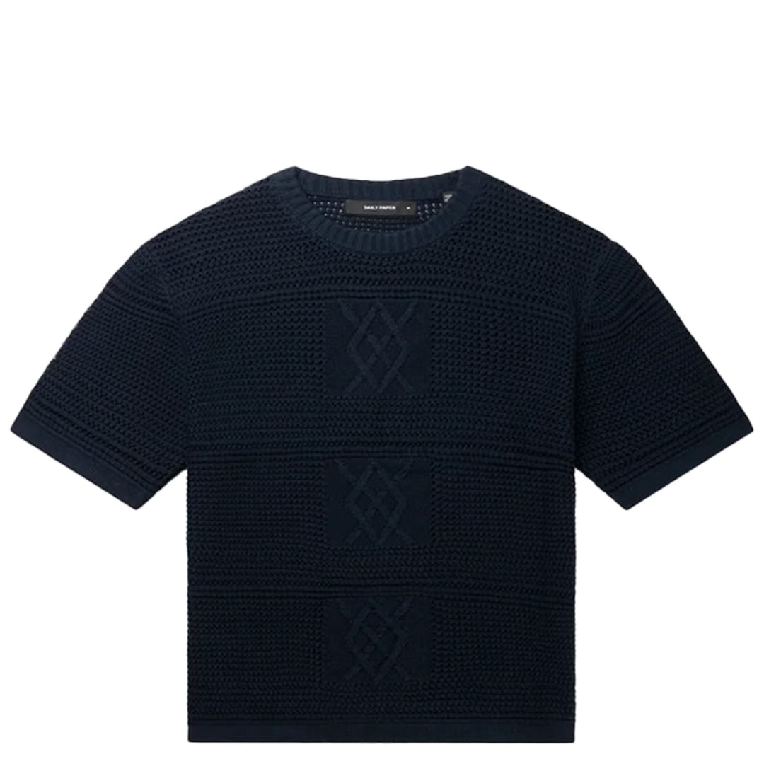Daily Paper CROCHET T-SHIRT MARITIME BLUE