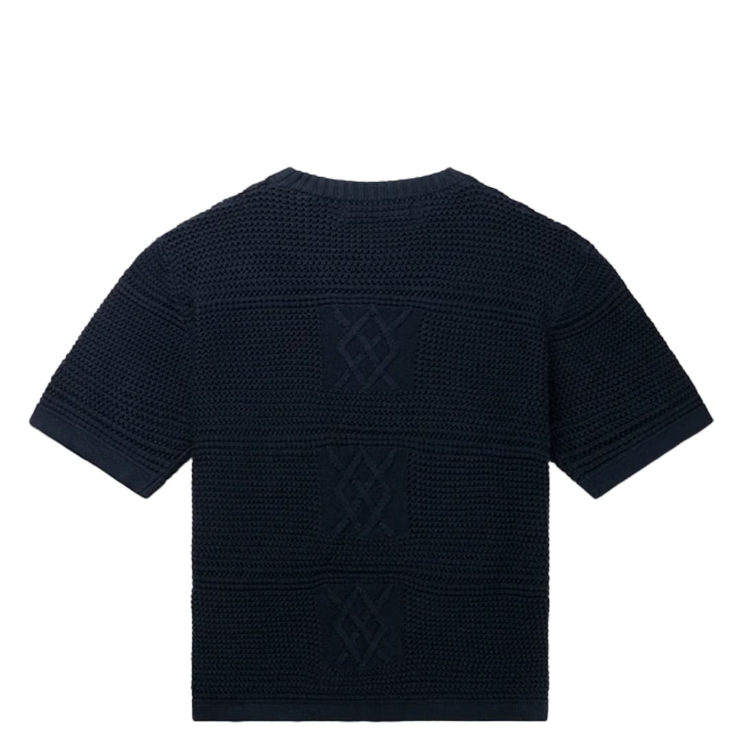Daily Paper CROCHET T-SHIRT MARITIME BLUE