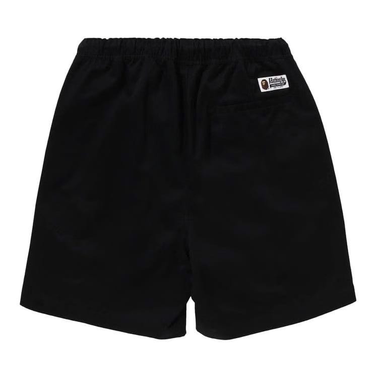 BAPE Ape Head One Point 2 Pleat Easy Chino Shorts Black