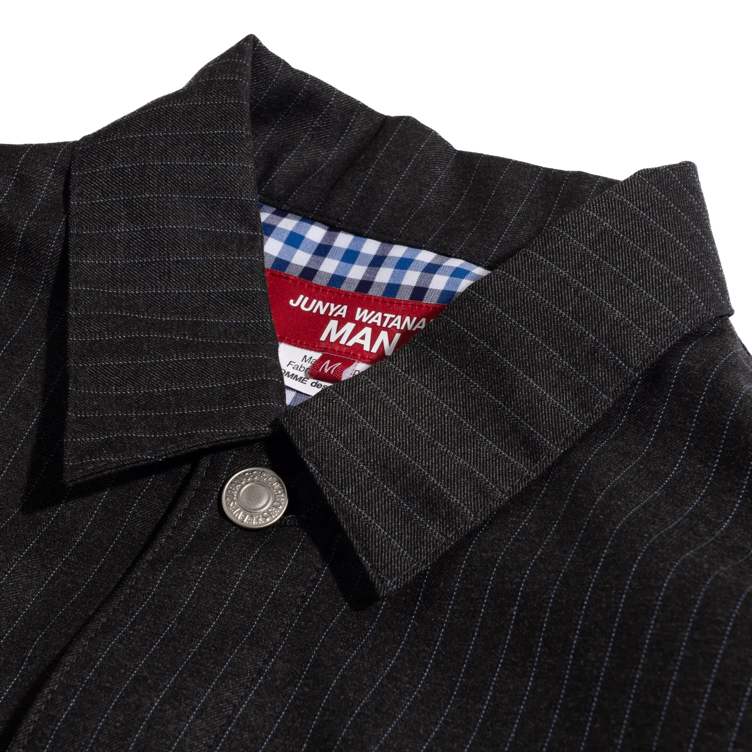 Junya Watanabe JWM x Levis Type II Stripe Trucker Jacket Dark Grey WQ-J210-051-1