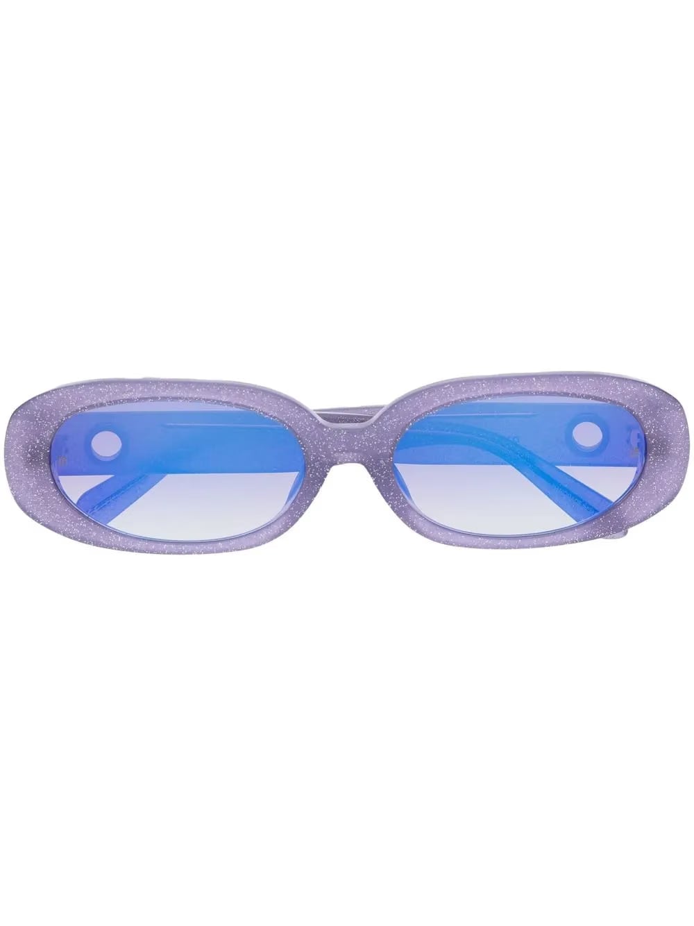 round-frame glitter sunglasses