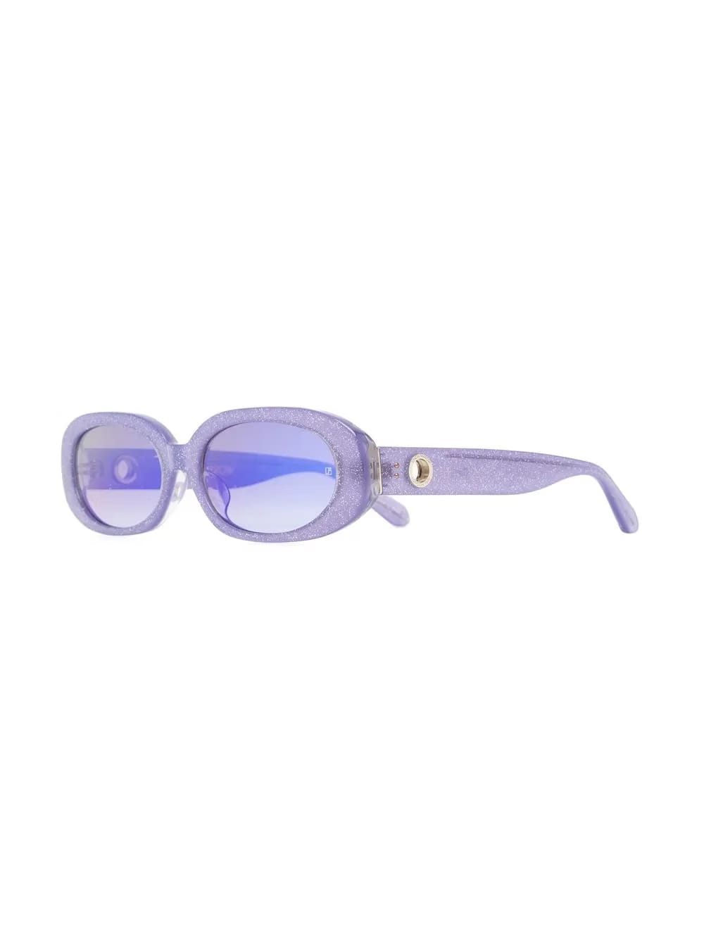 round-frame glitter sunglasses