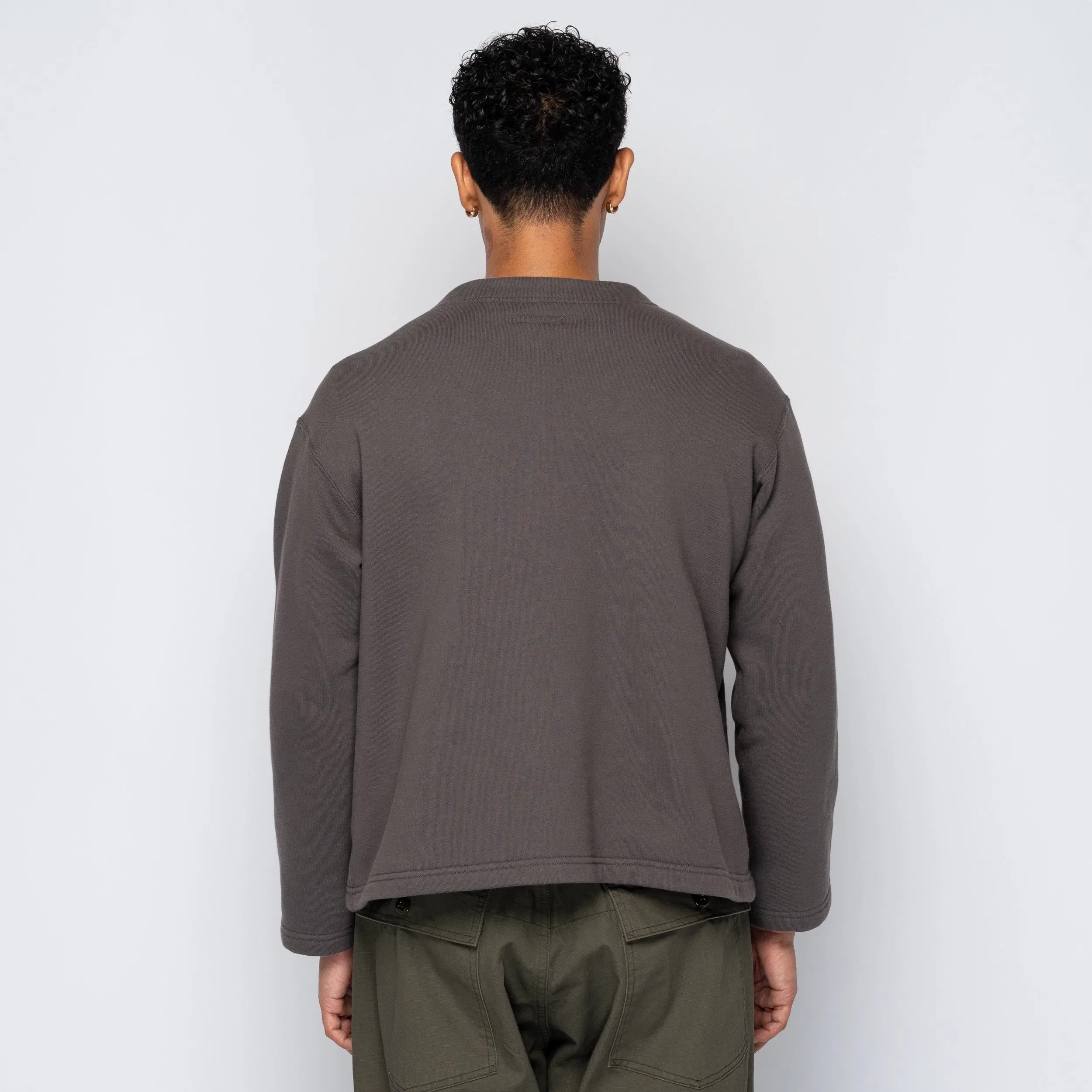 Engineered Garments EG Knit Cardigan Graphite 12oz Cotton Fleece 25F1B030