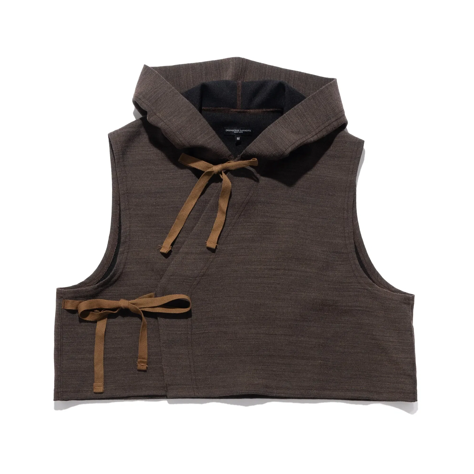 Engineered Garments EG Knit Wrap Vest Tri Blend Jersey Knit Brown 25F1B038