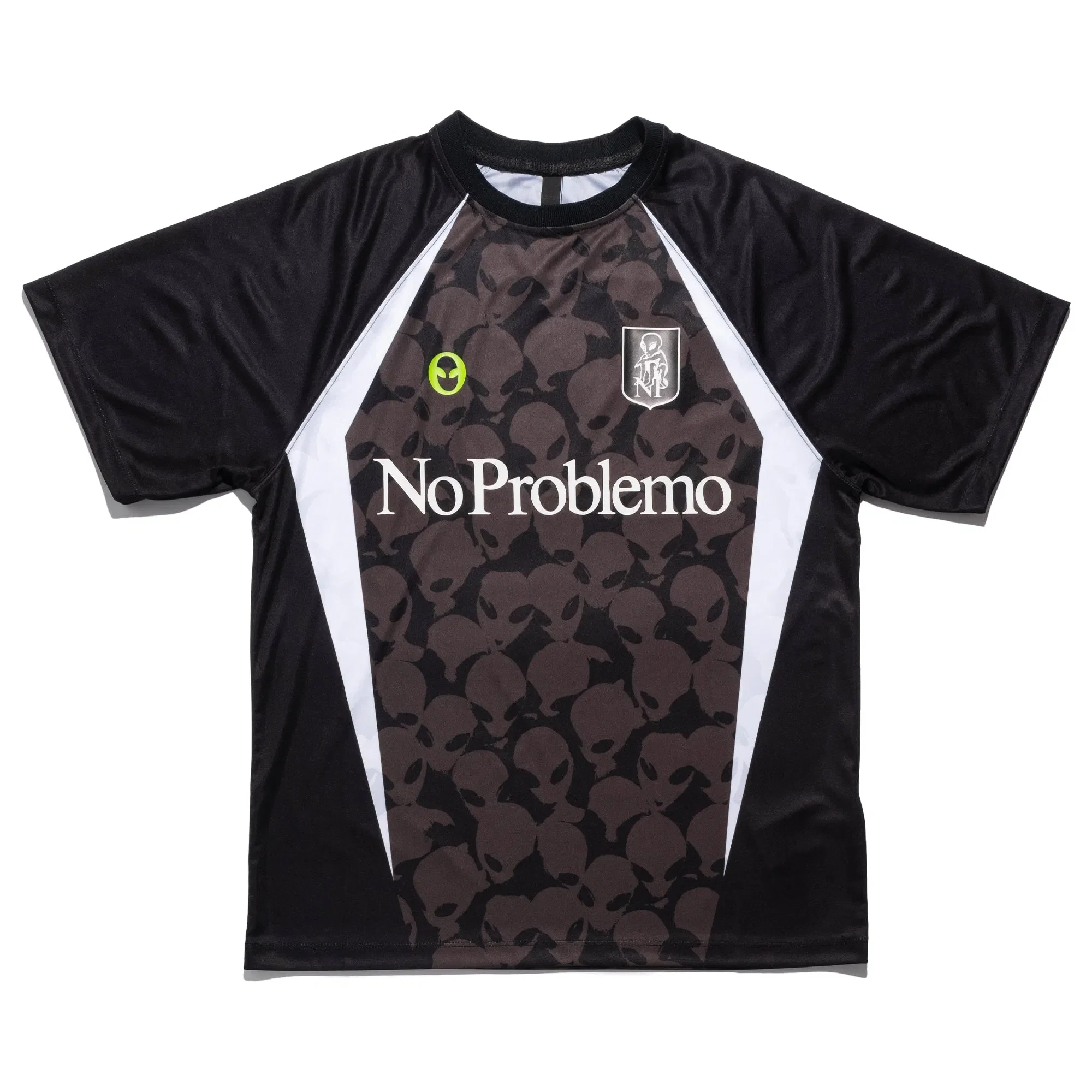 NO PROBLEMO Area 51 Football Shirt Black NP40201