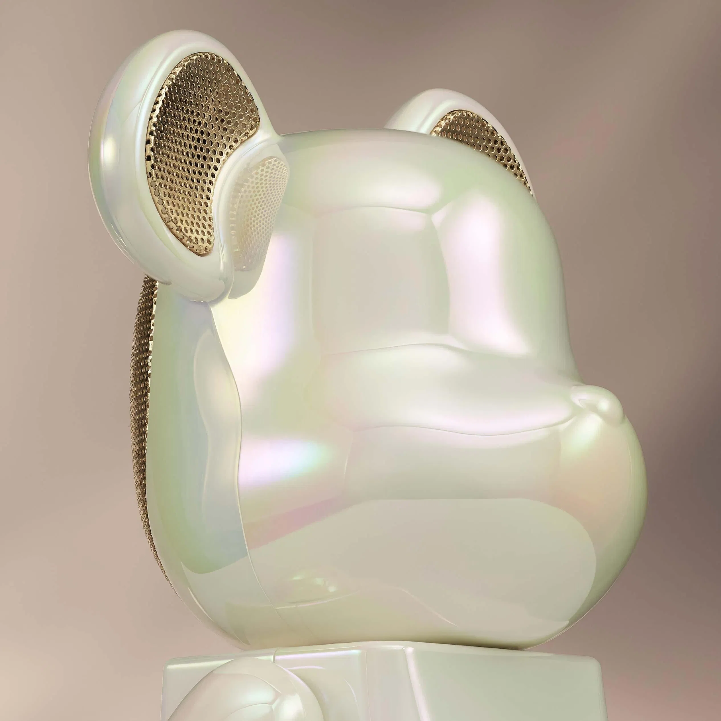 MEDICOM TOY Be@rbrick AUDIO 400% Portable Speaker Pearl Mirage