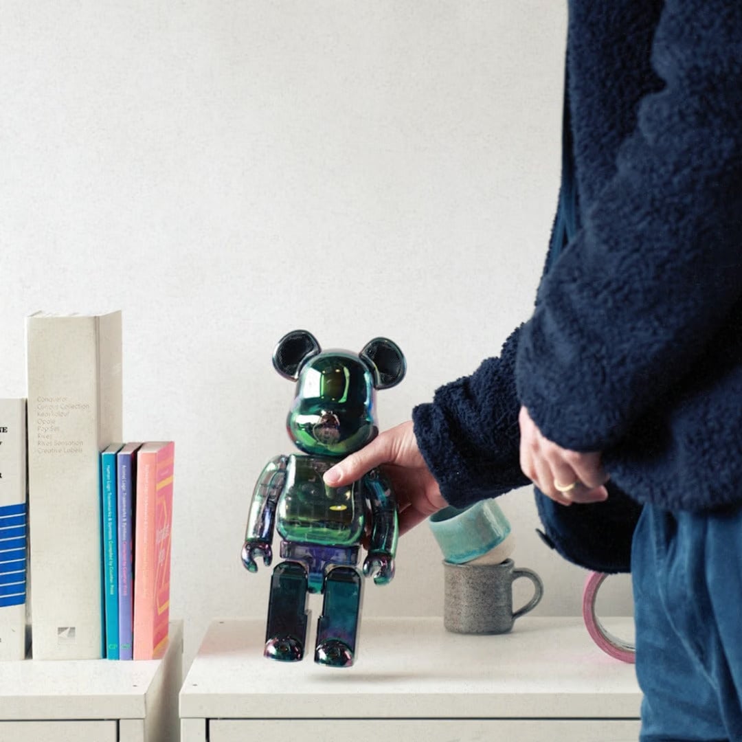 MEDICOM TOY Be@rbrick AUDIO 400% Portable Speaker Black Aurora