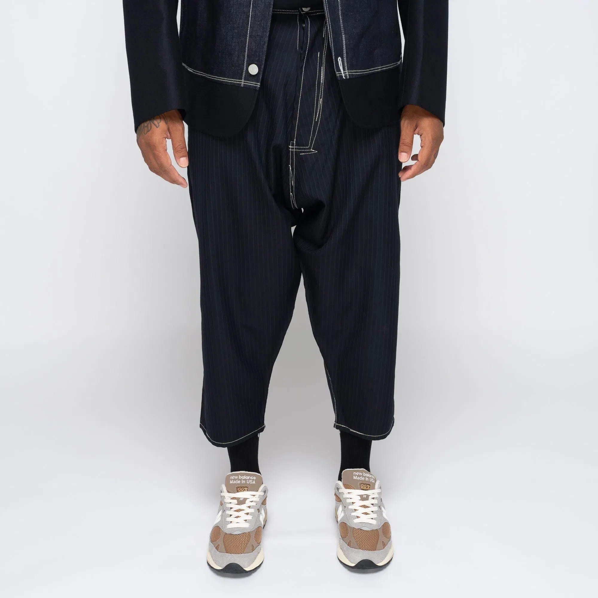 Junya Watanabe x Levi's Pinstripe Wool Pants Navy/Grey WN-P205-051