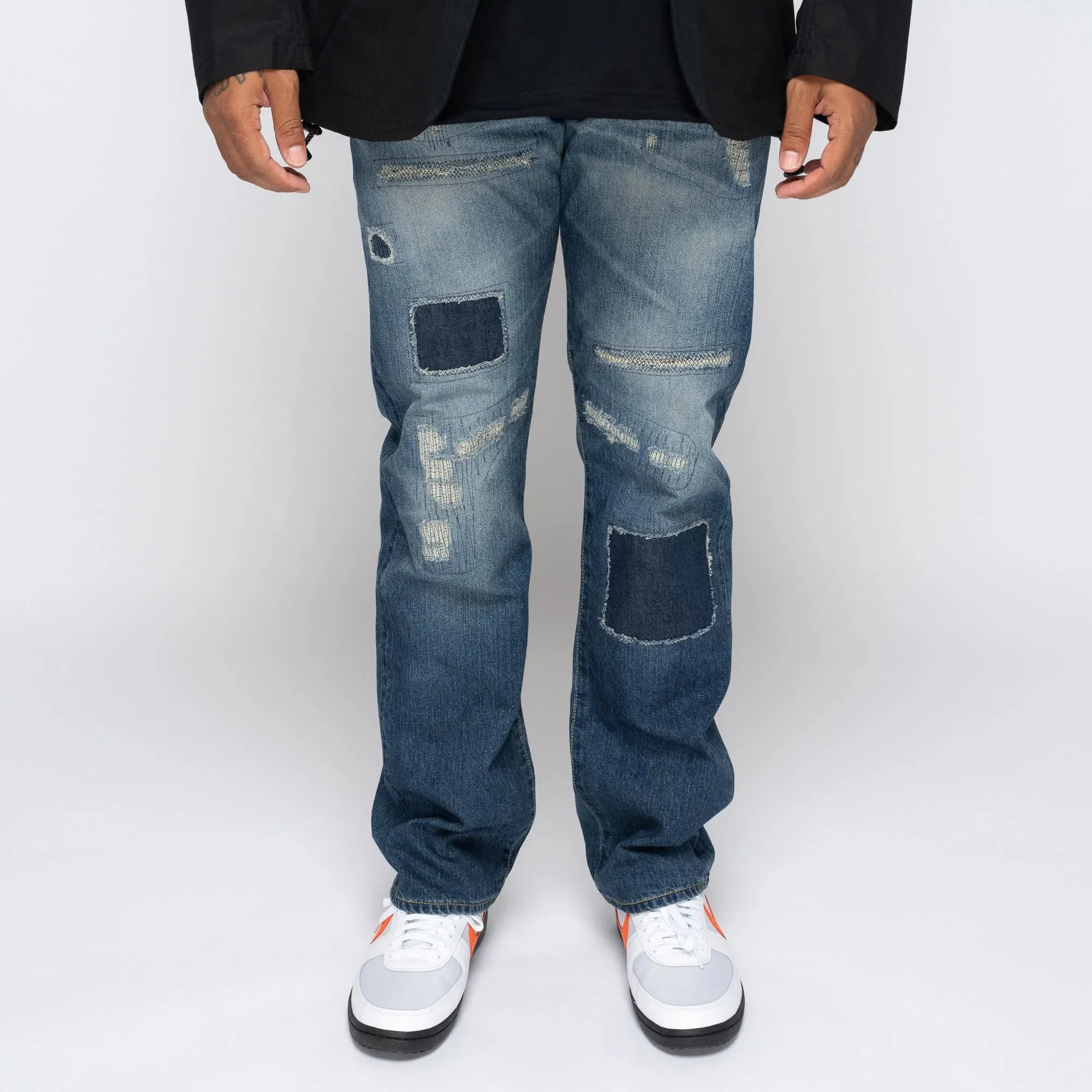 Junya Watanabe Patchwork Denim Jeans Blue WN-P013-051