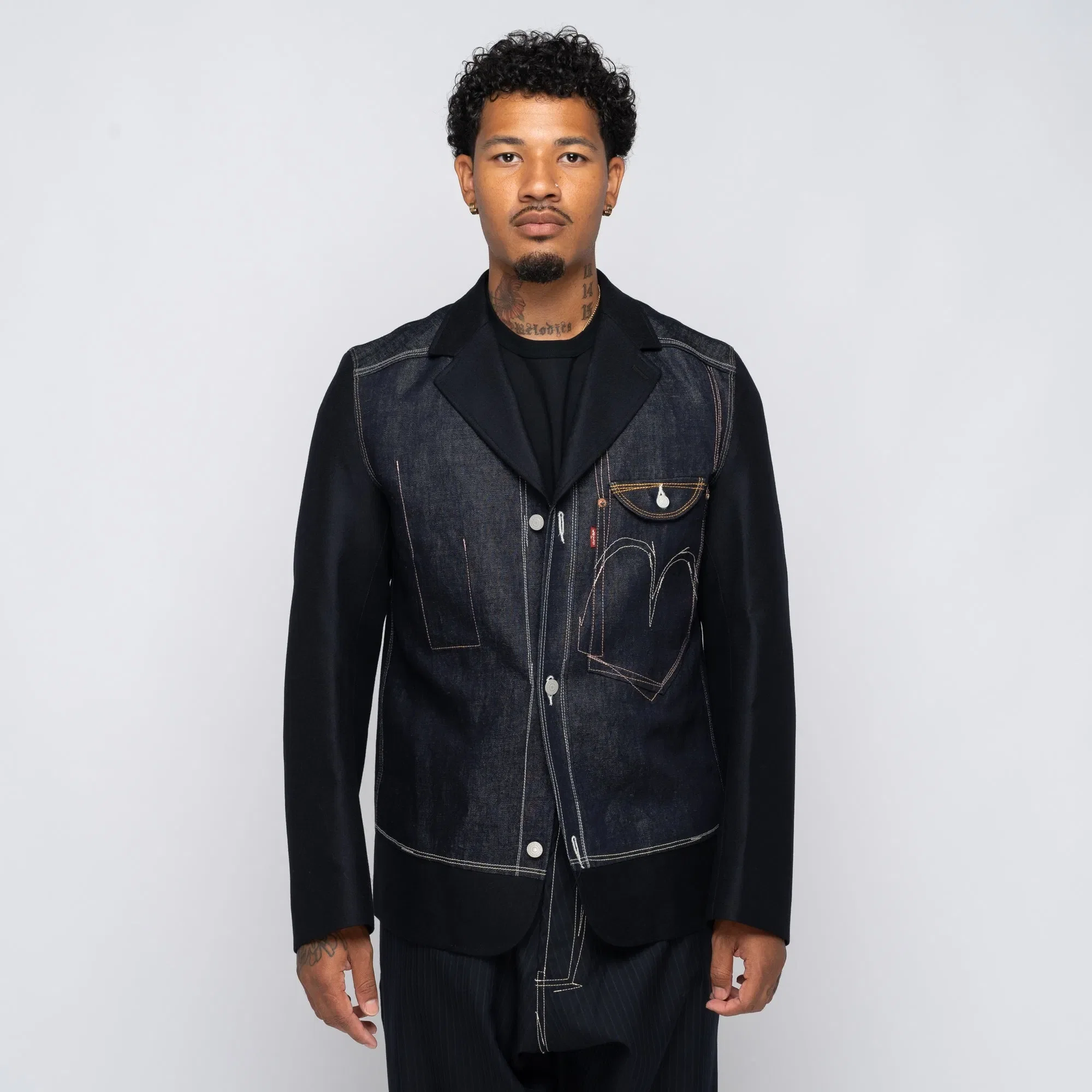 Junya Watanabe x Levi's Denim Wool Blazer Navy/Grey WN-J201-051